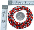 Coral And Hematite Sterling Silver 3-Strand Bead Necklace SX114678